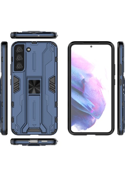 Samsung Galaxy S22 5g-Mavi Için Darbeye Dayanıklı Sert Pc+Yumuşak Tpu Hibrit Koruyucu Kılıf ve Ayaklık (Yurt Dışından) indirimleri