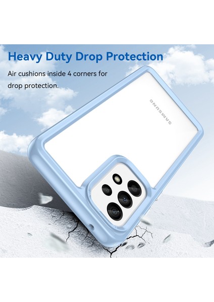 Samsung Galaxy A33 5g Tpu Çerçeve Akrilik Arka Kapak Düşmeye Dayanıklı Koruyucu Telefon Kılıfı-Mavi (Yurt Dışından) modelleri