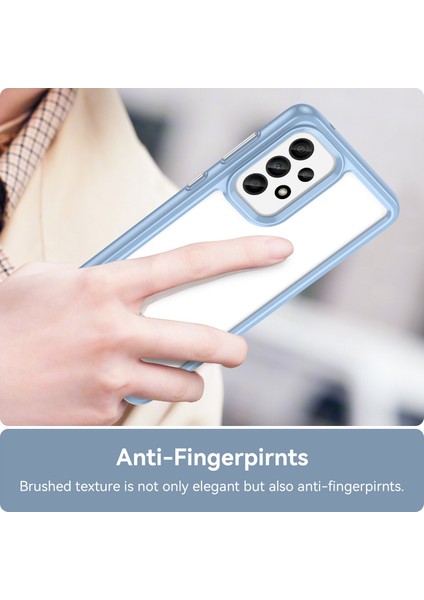 Samsung Galaxy A33 5g Tpu Çerçeve Akrilik Arka Kapak Düşmeye Dayanıklı Koruyucu Telefon Kılıfı-Mavi (Yurt Dışından) indirimleri
