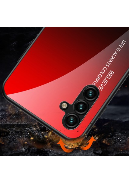 Samsung Galaxy A24 4g (162,1 x 77,6 x 8,3 Mm) Degrade Renkli Arka Ince Kılıf Pc + Tpu + Temperli Cam Telefon Kılıfı - Degrade Siyah Gri (Yurt Dışından) indirimleri