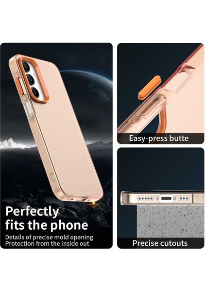 Samsung Galaxy A36 5G/A56 5g Kılıf Pc+Tpu+Pet Mat Düşmeye Karşı Dayanıklı Telefon Arka Kapağı-Turuncu (Yurt Dışından) modelleri