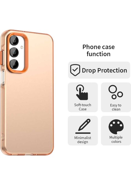 Samsung Galaxy A36 5G/A56 5g Kılıf Pc+Tpu+Pet Mat Düşmeye Karşı Dayanıklı Telefon Arka Kapağı-Turuncu (Yurt Dışından) fırsatları