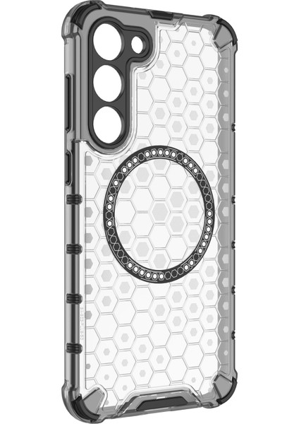 Samsung Galaxy S23 Cep Telefonu Kılıfı Honeycomb Tpu+Pc Telefon Kılıfı Magsafe-Transparent ile Uyumlu (Yurt Dışından) modelleri