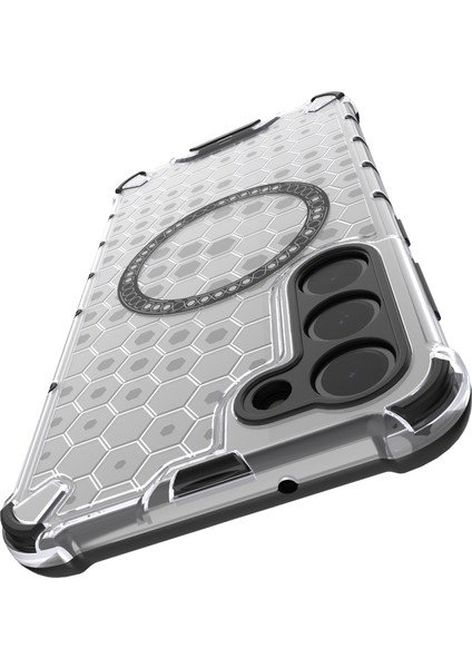 Samsung Galaxy S23 Cep Telefonu Kılıfı Honeycomb Tpu+Pc Telefon Kılıfı Magsafe-Transparent ile Uyumlu (Yurt Dışından) fırsatları