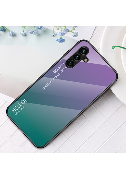 Samsung Galaxy A24 4g (162,1 x 77,6 x 8,3 Mm) Degrade Renkli Arka Ince Kılıf Pc + Tpu + Temperli Cam Telefon Kılıfı - Degrade Mor (Yurt Dışından) fiyatları