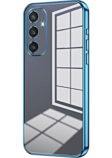 Samsung Galaxy S25 Kılıf Galvanik Çerçeve Yumuşak Tpu Telefon Kılıfı-Mavi (Yurt Dışından)