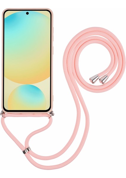 Samsung Galaxy S25 Çapraz Askılı Kılıf Esnek Tpu Fiber Astarlı Darbeye Dayanıklı Telefon Kılıfı-Pembe (Yurt Dışından) fiyatları