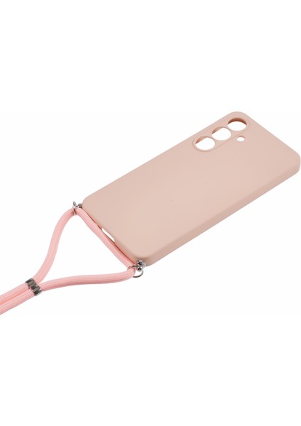 Samsung Galaxy S25 Çapraz Askılı Kılıf Esnek Tpu Fiber Astarlı Darbeye Dayanıklı Telefon Kılıfı-Pembe (Yurt Dışından) modelleri