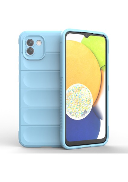 Samsung Galaxy A03 (164,2 x 75,9 x 9,1 Mm) Darbeye Dayanıklı Tpu Cep Telefonu Kılıfı Sağlam Arka Çizilmez Kaymaz Kılıf-Bebek Mavisi (Yurt Dışından)
