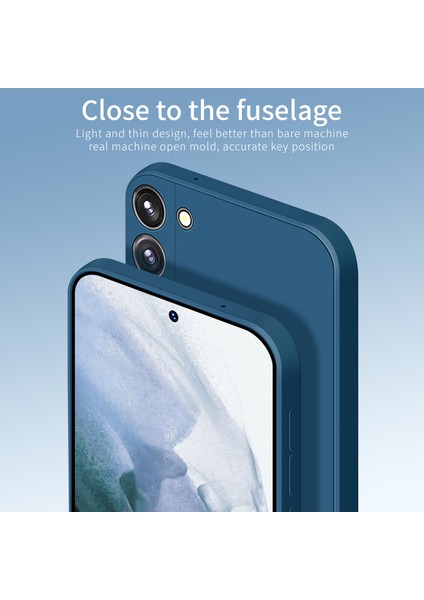 Pınwuyo Silikon Telefon Kılıfı Samsung Galaxy S22+5G, Kamera Korumalı Hassas Kesikler Ipeksi Elyaf Akın Koruyucu Kılıf-Mavi (Yurt Dışından) fırsatları