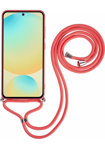 Samsung Galaxy S25 Çapraz Askılı Kılıf Esnek Tpu Fiber Astarlı Darbeye Dayanıklı Telefon Kılıfı-Alıç Kırmızısı (Yurt Dışından) fiyatları