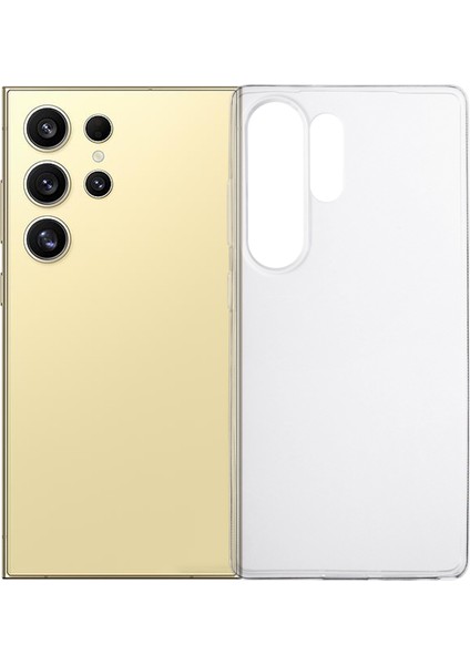 Samsung Galaxy S24 Ultra Esnek Tpu Şeffaf Telefon Kılıfı Çizilmez Kapak (Büyük Arka Lens Deliği) (Yurt Dışından)