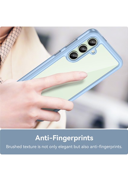 Samsung Galaxy S24 Fe Darbeye Dayanıklı Kılıf Tpu+Akrilik Koruyucu Şeffaf Telefon Kılıfı-Mavi (Yurt Dışından) indirimleri