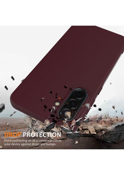 Samsung Galaxy A36 5g/galaxy A56 5g Kılıf Magsafe Anti-Düşme Sıvı Silikon Telefon Kılıfı ile Uyumlu-Şarap Kırmızısı (Yurt Dışından) modelleri