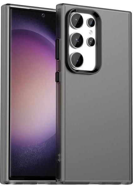 Samsung Galaxy S23 Ultra Kılıf Pc+Tpu+Pet Mat Düşmeye Karşı Dayanıklı Telefon Arka Kapağı-Siyah (Yurt Dışından)