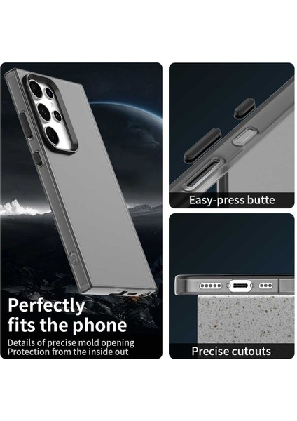 Samsung Galaxy S23 Ultra Kılıf Pc+Tpu+Pet Mat Düşmeye Karşı Dayanıklı Telefon Arka Kapağı-Siyah (Yurt Dışından) modelleri