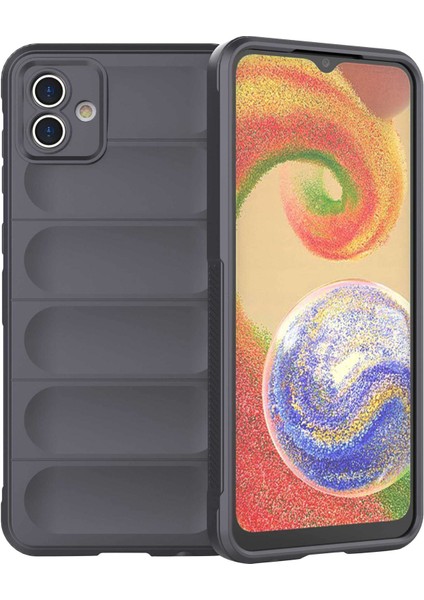 Samsung Galaxy A04 4g (164,4 x 76,3 x 9,1 Mm) Esnek Tpu Cep Telefonu Arka Kapağı Düşme Önleyici Telefon Koruyucu Kılıf-Koyu Gri (Yurt Dışından)