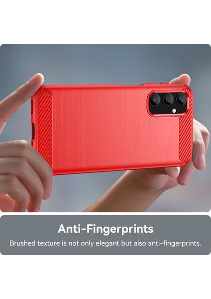 Samsung Galaxy A25 5g Fırçalanmış Telefon Kılıfı Karbon Fiber Doku Esnek Tpu Kapak-Kırmızı (Yurt Dışından) indirimleri