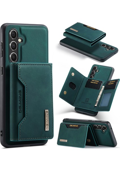 Dg.mıng M2 Serisi Samsung Galaxy A35 5g Kickstand Kılıf Çıkarılabilir Manyetik Cüzdan Telefon Kılıfı-Yeşil (Yurt Dışından)