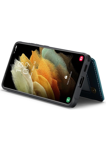 Samsung Galaxy S21 Ultra 5g Telefon Kılıfı Caseme C22 Deri Arka Kapak Rfıd Engelleme Kart Yuvaları Ile-Yeşil (Yurt Dışından) fırsatları