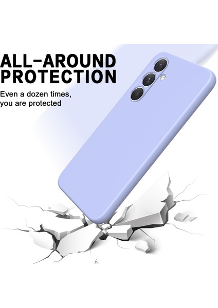Samsung Galaxy A54 5g Kılıf Çizilmez Sıvı Silikon Koruyucu Kılıf Kayışlı-Mor (Yurt Dışından) modelleri
