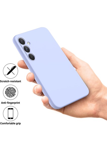 Samsung Galaxy A54 5g Kılıf Çizilmez Sıvı Silikon Koruyucu Kılıf Kayışlı-Mor (Yurt Dışından) indirimleri