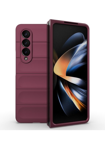 Samsung Galaxy Z Fold4 5g Telefon Kılıfı Sert Pc Darbeye Dayanıklı Kapak-Şarap Kırmızısı (Yurt Dışından) indirimleri