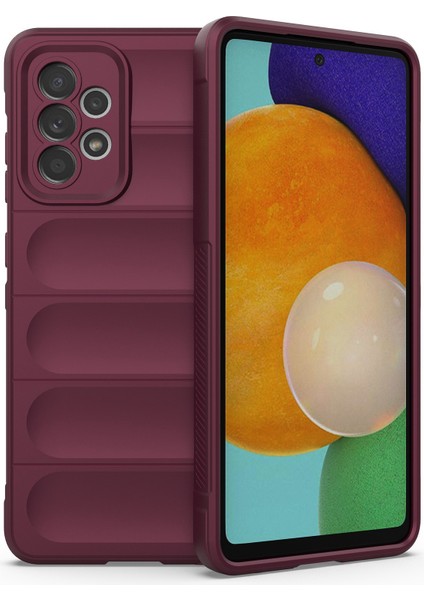 Samsung Galaxy A52 4G/5G/A52S 5g Kaymaz Yumuşak Tpu Telefon Kılıfı Düşmeye Dayanıklı Cep Telefonu Koruyucu Kılıf-Şarap Kırmızısı (Yurt Dışından)