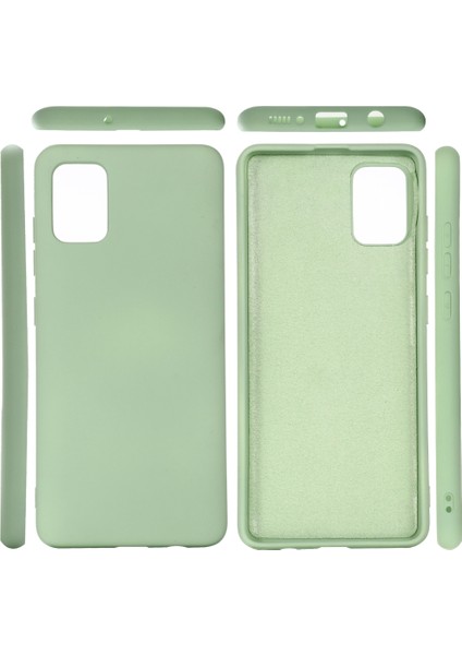 Samsung Galaxy A71 Düz Renk Tasarım Telefon Aksesuarı Için Sıvı Silikon Koruyucu Kılıf-Yeşil (Yurt Dışından) indirimleri