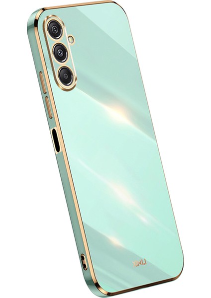 Xınlı Samsung Galaxy F34 5G/M34 5g Elektrokaplama Altın Kenar Telefon Kılıfı Tpu Çizilmez Kapak-Camgöbeği (Yurt Dışından)