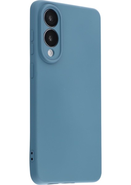 Samsung Galaxy S25 Edge Kılıf Tpu Arka Yumuşak Çizilmez Fiber Astar Telefon Kılıfı-Safir (Yurt Dışından)