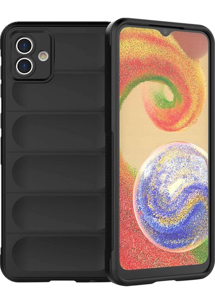 Samsung Galaxy A04 4g (164,4 x 76,3 x 9,1 Mm) Esnek Tpu Cep Telefonu Arka Kapağı Düşme Önleyici Telefon Koruyucu Kılıf-Siyah (Yurt Dışından)