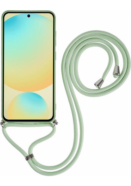 Samsung Galaxy S25 Çapraz Askılı Kılıf Esnek Tpu Fiber Astarlı Darbeye Dayanıklı Telefon Kılıfı-Matcha Yeşili (Yurt Dışından) fiyatları