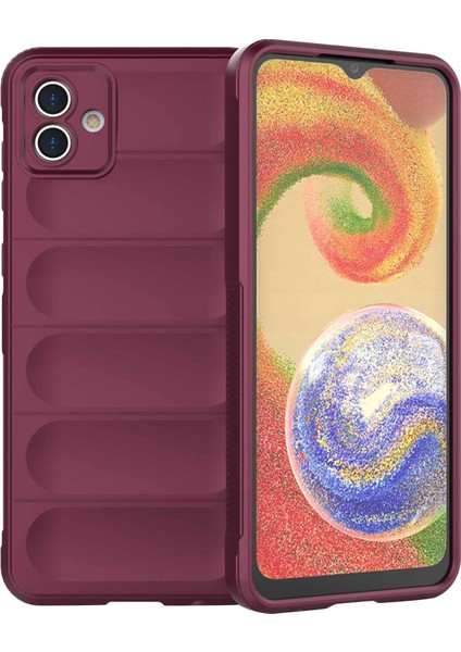 Samsung Galaxy A04 4g (164,4 x 76,3 x 9,1 Mm) Esnek Tpu Cep Telefonu Arka Kapağı Düşme Önleyici Telefon Koruyucu Kılıf-Şarap Kırmızısı (Yurt Dışından)
