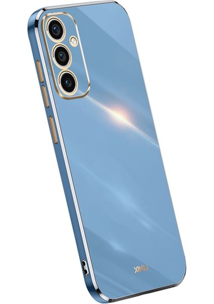 Xınlı Samsung Galaxy A56 5g Kılıf Tpu Telefon Kılıfı Galvanik Çerçeveli-Mavi (Yurt Dışından)