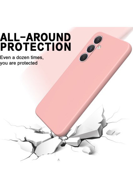 Samsung Galaxy A54 5g Kılıf Çizilmez Sıvı Silikon Koruyucu Kılıf Kayışlı-Pembe (Yurt Dışından) modelleri