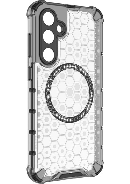 Samsung Galaxy S23 Fe Kılıf Petek Manyetik Halka Tpu+Pc Telefon Kılıfı-Şeffaf (Yurt Dışından) modelleri