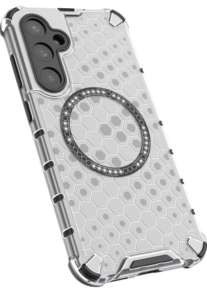 Samsung Galaxy S23 Fe Kılıf Petek Manyetik Halka Tpu+Pc Telefon Kılıfı-Şeffaf (Yurt Dışından) indirimleri