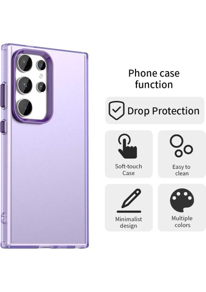 Samsung Galaxy S23 Ultra Kılıf Pc+Tpu+Pet Mat Anti-Düşme Telefon Arka Kapağı-Mor (Yurt Dışından) fırsatları