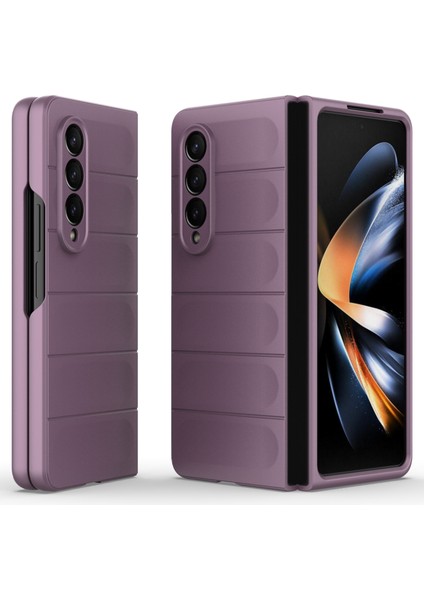 Samsung Galaxy Z Fold4 5g Telefon Kılıfı Sert Pc Darbeye Dayanıklı Kapak-Açık Mor (Yurt Dışından)
