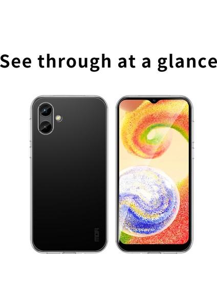 Mofı Samsung Galaxy A04 4g (164,4 x 76,3 x 9,1 Mm) Şok Emici Koruyucu Telefon Kılıfı, Şeffaf Kristal Tpu Kabuk Kılıf (Yurt Dışından) modelleri