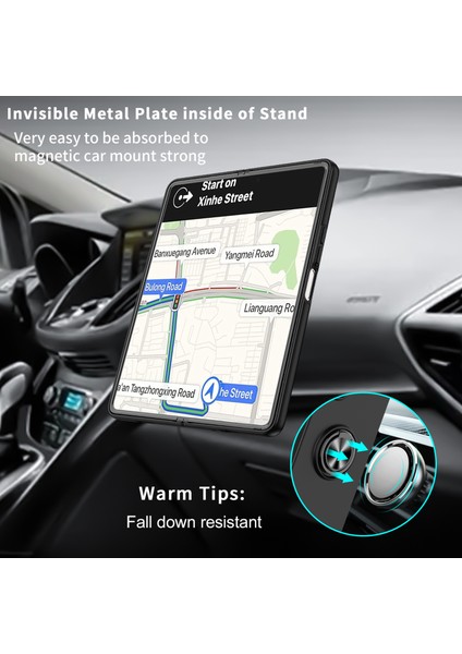 Samsung Galaxy Z Fold5 5g Ring Kickstand Telefon Kılıfı Desteği Araç Montajı Sert Pc Koruyucu Kılıf-Siyah (Yurt Dışından) fiyatları