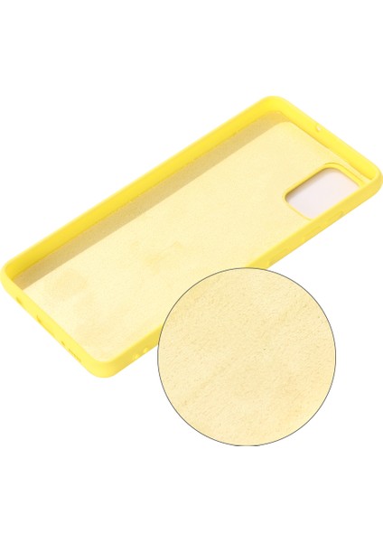 Samsung Galaxy A71 Düz Renk Tasarım Telefon Aksesuarı Için Sıvı Silikon Koruyucu Kılıf-Sarı (Yurt Dışından) fiyatları