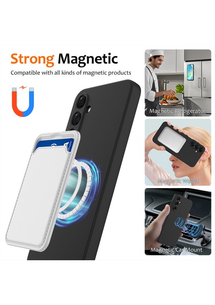 Samsung Galaxy A25 5g Kılıf Magsafe Düşmeye Karşı Dayanıklı Sıvı Silikon Telefon Kılıfı ile Uyumlu-Siyah (Yurt Dışından) modelleri