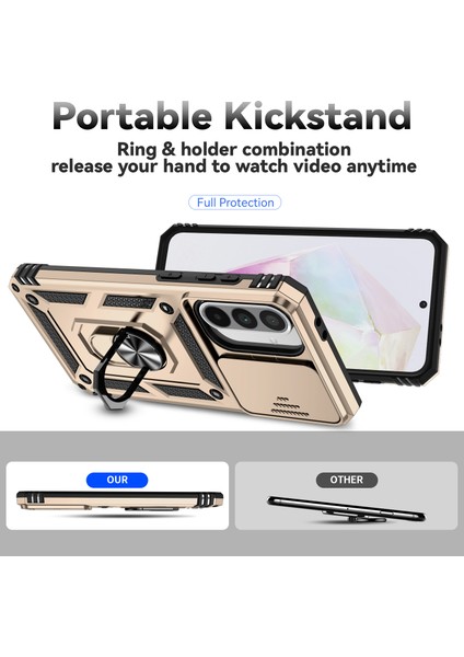 Samsung Galaxy A36 5G/A56 5g Kılıf Pc+Tpu Telefon Kılıfı Lens Korumalı Destekli-Altın (Yurt Dışından) fırsatları
