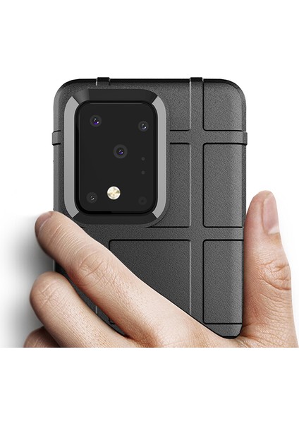 Samsung Galaxy S20 Ultra-Siyah Için Sağlam Kalkan Kare Doku Tpu Kılıf (Yurt Dışından) fiyatları