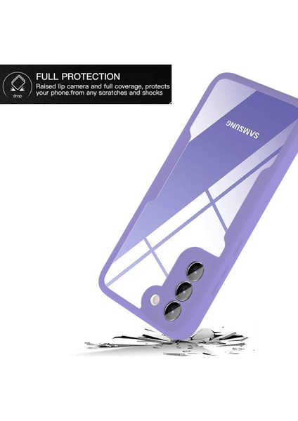 Pet Ekran Koruyucu + Akrilik + Tpu Kılıf Darbeye Dayanıklı Çok Yönlü Koruma Telefon Kılıfı Samsung Galaxy S22 + 5g - Mor (Yurt Dışından) indirimleri