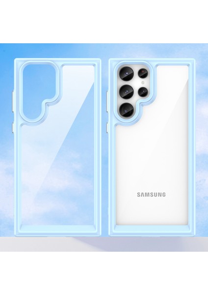 Samsung Galaxy S23 Ultra Çizilmez Telefon Kılıfı Tpu Tampon Akrilik Arka Darbeye Dayanıklı Kapak-Mavi (Yurt Dışından) fiyatları