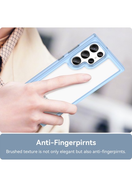Samsung Galaxy S23 Ultra Çizilmez Telefon Kılıfı Tpu Tampon Akrilik Arka Darbeye Dayanıklı Kapak-Mavi (Yurt Dışından) indirimleri
