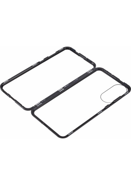 Samsung Galaxy S25 Edge Kılıfı Çift Taraflı Temperli Cam Manyetik Şeffaf Telefon Kılıfı-Siyah (Yurt Dışından) fırsatları
